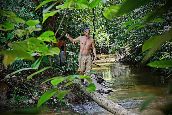 Orlando explores the jungle in Zacambú, Brasil. March 12th 2014